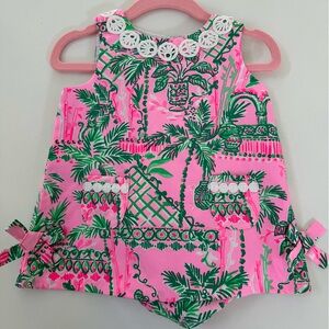 Brand new with tags lily pulitzer baby dress, includes diaper cover